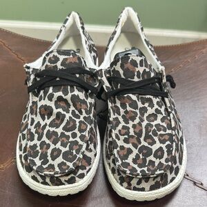 Gypsy Jazz Leopard Print canvas shoes 10